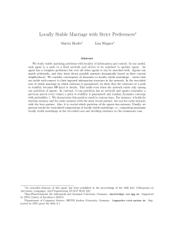 Locally Stable Marriage with Strict Preferences&lowast;