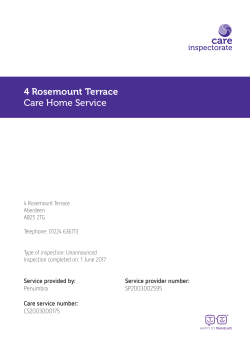4 Rosemount Terrace Care Home Service