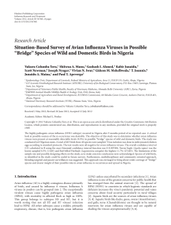 Situation-Based Survey of Avian Influenza Viruses in Possible