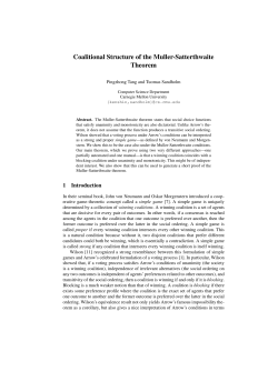 Coalitional Structure of the Muller-Satterthwaite Theorem