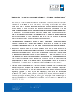 Modernising Powers, Deterrents and Safeguards &ndash; Working