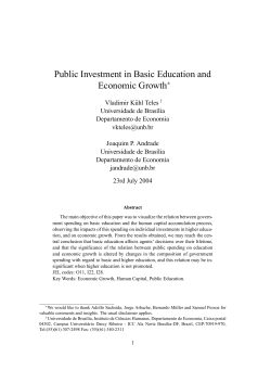 Public Investment in Basic Education and Economic Growth