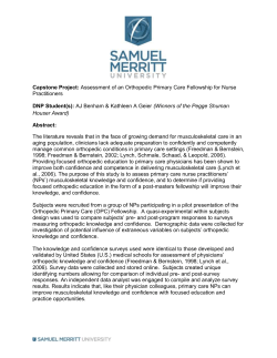 Capstone Project - Samuel Merritt University