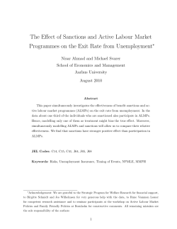 The Effect of Sanctions and Active Lobour Market
