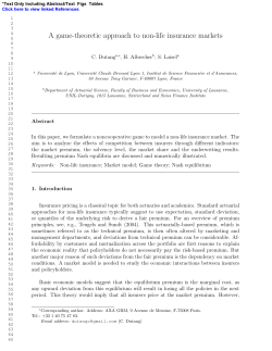 A game-theoretic approach to non