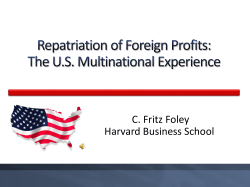 Title of Presentation - International Tax Policy Forum