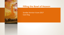 Filling the Bowl of Heaven