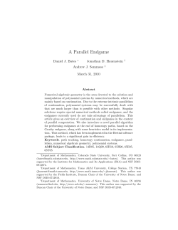 A Parallel Endgame - University of Notre Dame