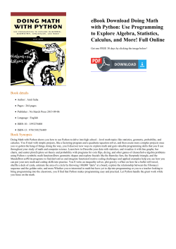 eBook Doing Math with Python: Use