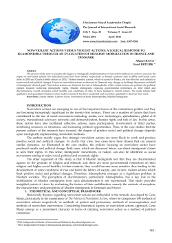 762 - non-violent actions versus violent actions: a logical response