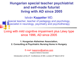 Istvan Kappeter - Hungarian special teacher, psychiatrist and