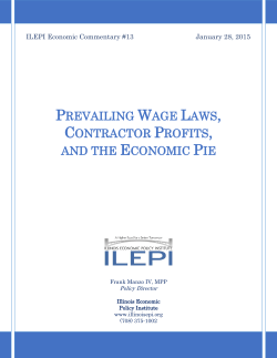 Prevailing Wage Laws, Contractor Profits, and the Economic Pie