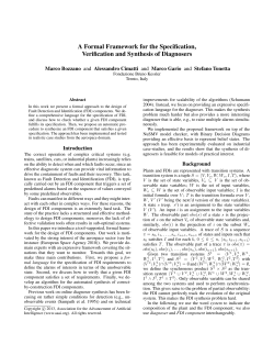 A Formal Framework for the Specification, Verification and Synthesis