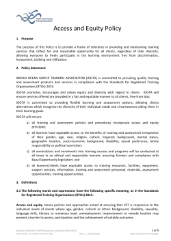 Access and Equity Policy Rev 1.1