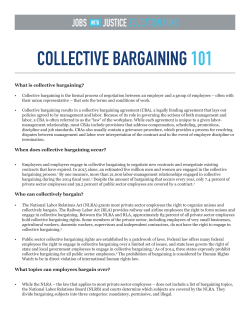 COLLECTIVE BARGAINING 101