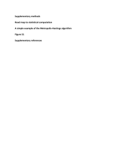 Supplementary methods Road map to statistical computation A