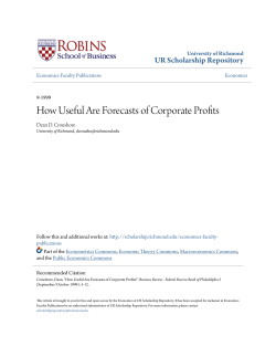 How Useful Are Forecasts of Corporate Profits