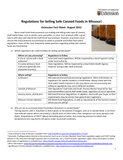 t pho to here.. Regulations for Selling Safe Canned Foods in