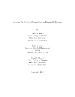 Inference for Product Competition and Separable Demand