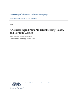 A General Equilibrium Model of Housing, Taxes