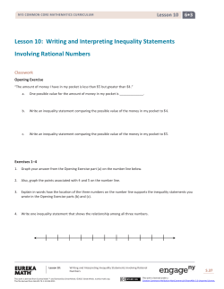 Grade 6 Mathematics Module 3, Topic B, Lesson 10