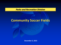 Discussion Community Soccer Fields