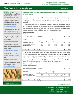 TFA Monthly Newsletter