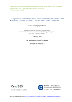 An Equilibrium Market Power Model for Power Markets and