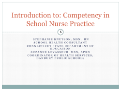 Introduction to School Nurse Competencies - CT-AAP