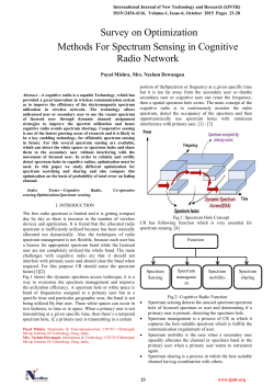 Survey on Optimization Methods For Spectrum Sensing in Cognitive