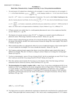 tutorial questions on special relativity