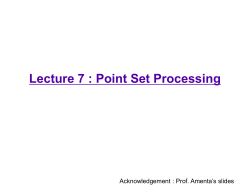 Point Set Processing