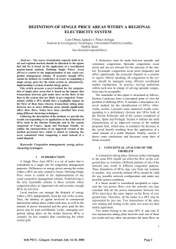 definition of single price areas within a regional electricity