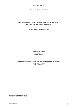 How Can Primary Health Care Contribute Better to Health System