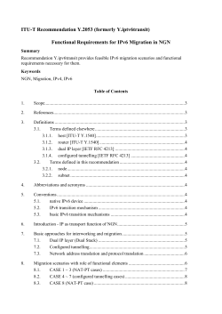 9. Functional requirements for IPv6 migration at transport stratum