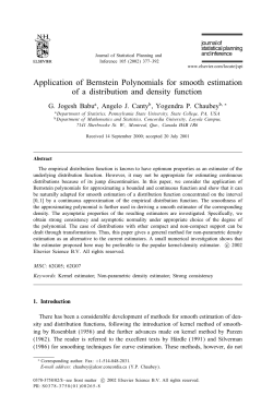 Application of Bernstein Polynomials for smooth estimation of a