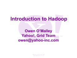 Introduction to Hadoop