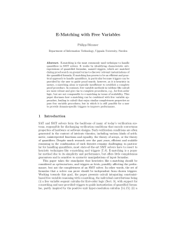 E-Matching with Free Variables