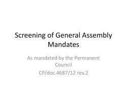 mandates cajp csh cidi caap ceam summits total