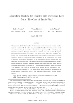 Delineating Markets for Bundles with Consumer Level Data: The