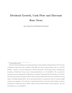 Dividend Growth, Cash Flow and Discount Rate News