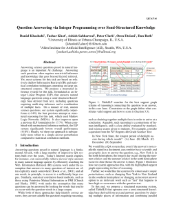 Question Answering via Integer Programming over Semi