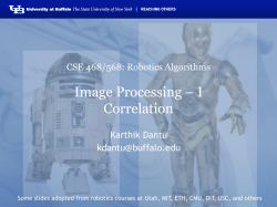 Image Processing &ndash; I Correlation