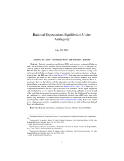 Rational Expectations Equilibrium Under