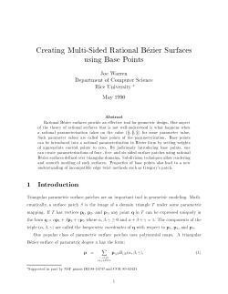 Creating Multi-Sided Rational B ezier Surfaces