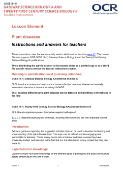 OCR GCSE (9-1) Biology Lesson Element