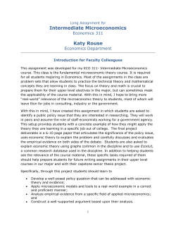 Intermediate Microeconomics Katy Rouse