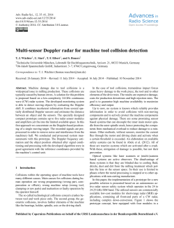 Multi-sensor Doppler radar for machine tool collision detection