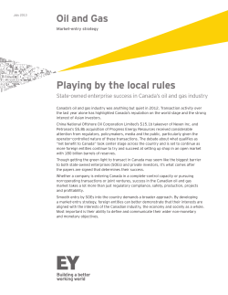 State-owned enterprise success in Canada`s oil and gas industry