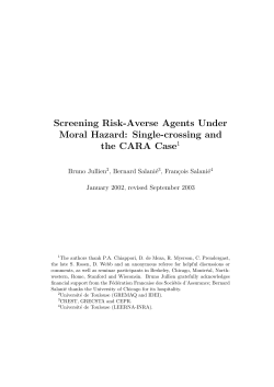 Screening Risk-Averse Agents Under Moral Hazard